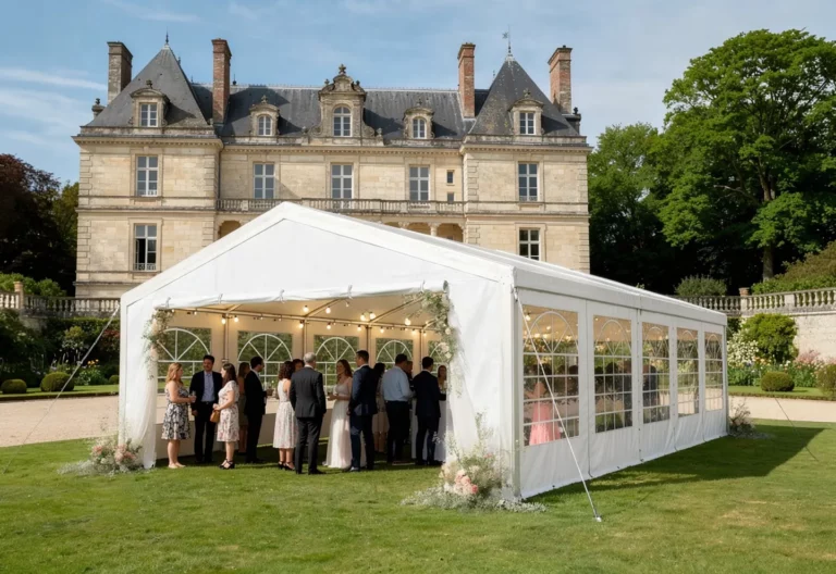 Tente de réception 5x10 m - 40 à 60 personnes — Location Tente Limoges