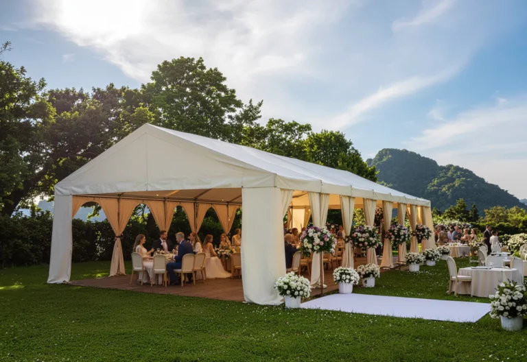 Tente de réception 6x12 m - 55 à 80 personnes — Location Tente Limoges